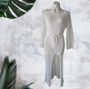 NWOT/ White Knit Cover-Up Dress Small